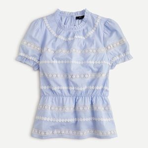NWT J CREW Daisy Chain Peplum Top